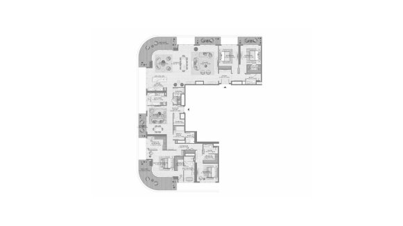 Apartment floor plan, 4 bedrooms in SEAPOINT RESIDENCES No. 11009 (2D)